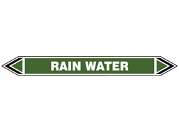 Rain water flow marker label.