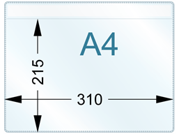 Document pocket, A4 horizontal, with self adhesive fixing