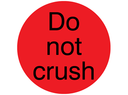 Do not crush packaging label