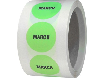 March inventory date label