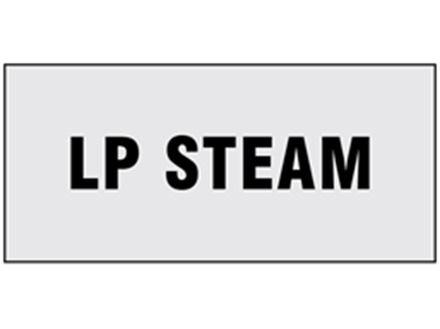 LP steam pipeline identification tape.