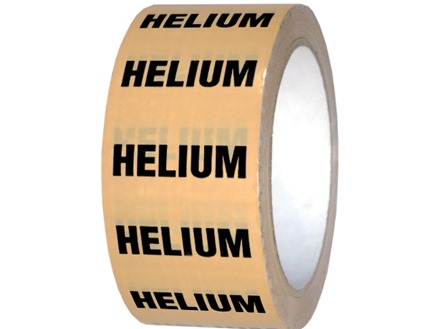 Helium pipeline identification tape.