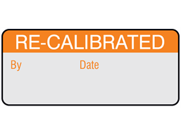 Re-Calibrated aluminium foil labels.