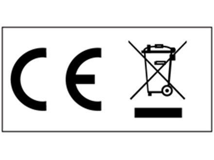 CE and WEEE symbol labels.