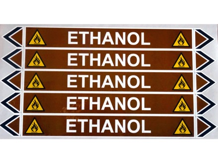 Ethanol flow marker label.