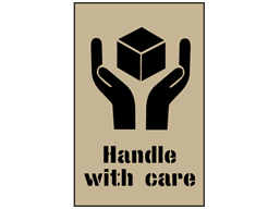 Handle with care stencil