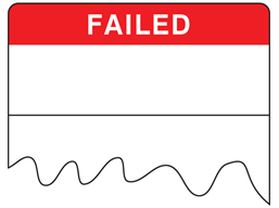 Failed cable wrap label