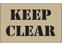 Keep clear heavy duty stencil