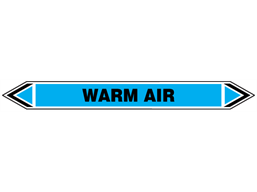 Warm air flow marker label.