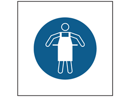 Aprons must be worn symbol safety sign.