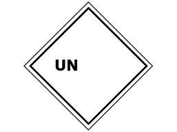 UN label with write on panel.