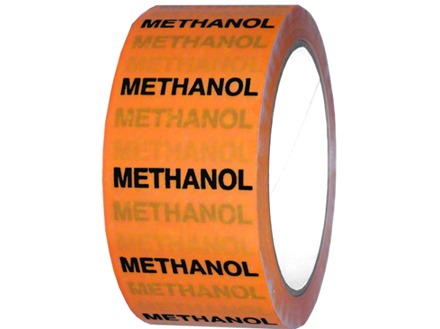 Methanol pipeline identification tape.