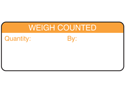 Weigh counted label