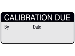 Calibration due aluminium foil labels.