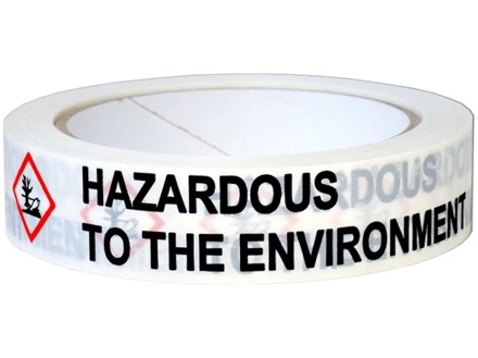 Hazardous to the environment GHS tape.