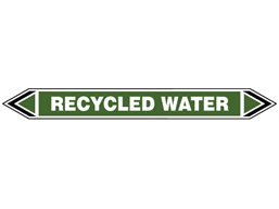 Recycled water flow marker label.