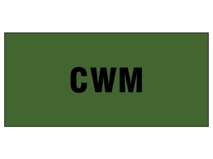 CWM pipeline identification tape.