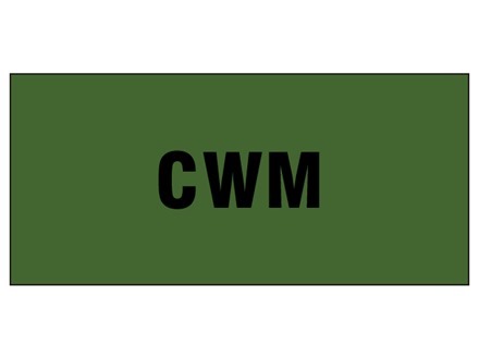 CWM pipeline identification tape.