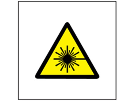 Caution laser symbol safety sign.