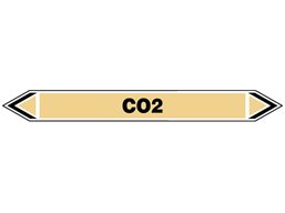 CO2 flow marker label.