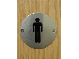 Gentleman symbol door sign.