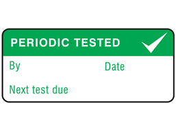 Periodic tested label equipment label.