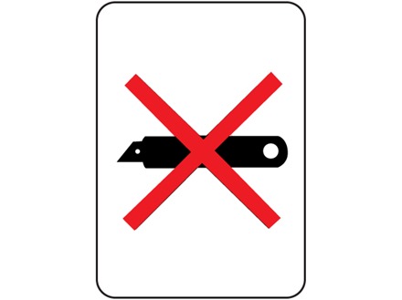 Do not use blades packaging symbol label