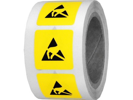 Static warning symbol labels.