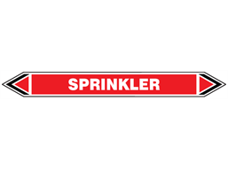 Sprinkler flow marker label.