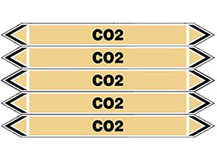 CO2 flow marker label.