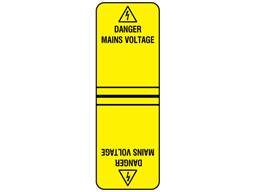 Danger mains voltage cable wrap label