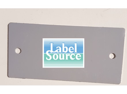 Blank stainless steel nameplate, 38mm x 77mm
