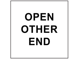 Open other end heavy duty packaging label