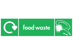 Food waste WRAP recycling signs