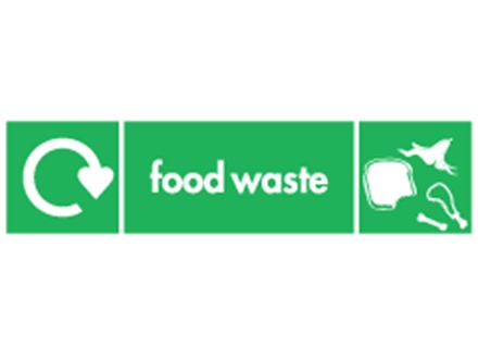 Food waste WRAP recycling signs