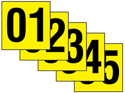 Consecutive number labels, 50mm x 50mm