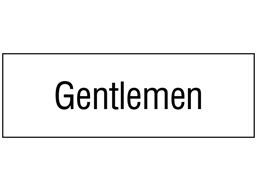 Gentlemen, engraved sign.