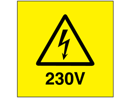230V Electrical warning label