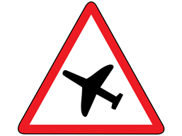 Low flying aircraft, sudden aircraft noise sign