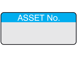 Asset number aluminium foil labels.