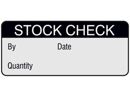Stock check aluminium foil labels.