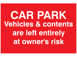 Vehicle and contents sign