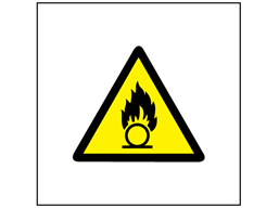 Caution oxidizing agent symbol safety sign.