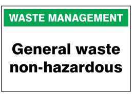 General waste non-hazardous sign.