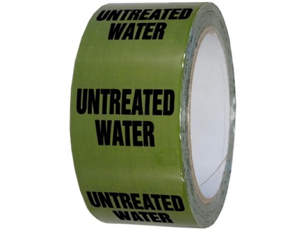 Untreated water pipeline identification tape.