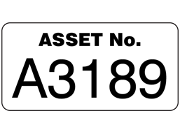 Assetmark jumbo serial number label, 40mm x 80mm