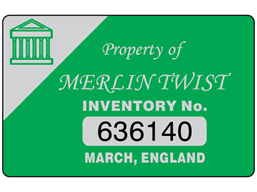 Assetmark serial number label (logo / full design), 32mm x 50mm