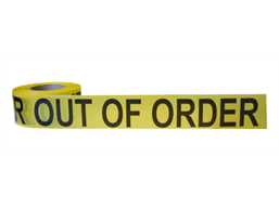 Out of order barrier tape