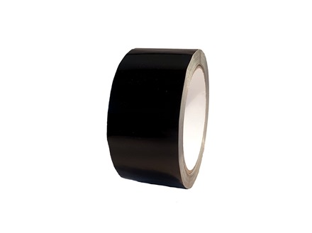 Plain black pipeline identification tape.