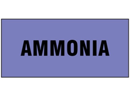 Ammonia pipeline identification tape.